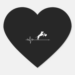 Adesivo Coração Borda Collie Lover Mãe dá batida cardíaca Mãe D
