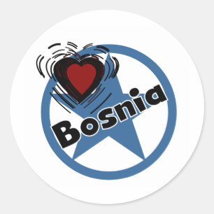 Adesivo Coração Bósnia