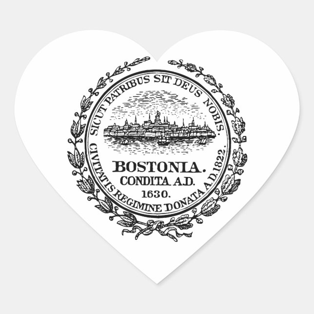 Adesivo Coração Boston Seal (Frente)