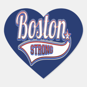 Adesivo Coração Boston Strong Hockey Curling