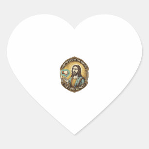 Adesivo Coração Botão de Jesus Não Gosta Humor de Troll de Mídia S