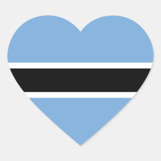 Adesivo Coração Botsuana Flag Heart Sticker