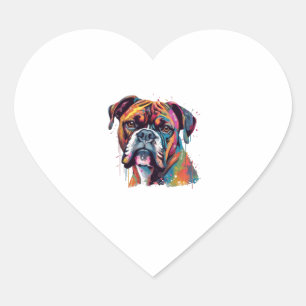Adesivo Coração Boxer Dog 2