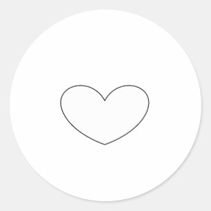 Adesivo Coração Branco Claro