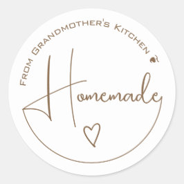 Adesivo Coração Branco da Caligrafia Simples Elegante