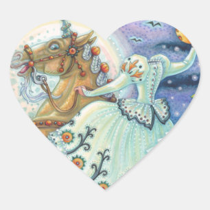 Adesivo Coração BRIDE DE DORMIR HOLLOW, UNCORN STICKERS SHEET Hrt