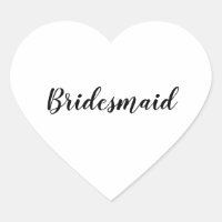 Bridesmaid Simples Branca Negra Moderna