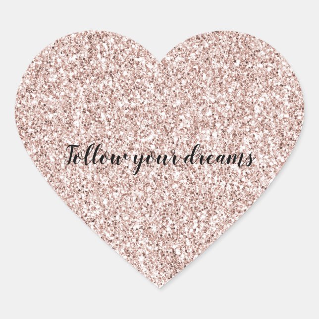 Adesivo Coração Brilhante Lente Rosa (Frente)