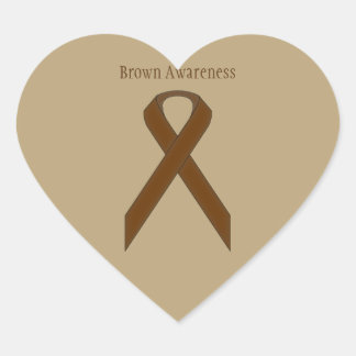 Adesivo Coração Brown Standard Ribbon por Kenneth Yoncich