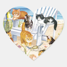 Adesivo Coração Bum Kittens Hearts Stickers