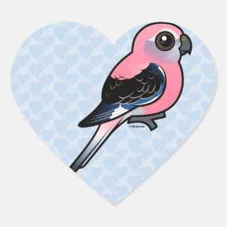 Adesivo Coração Burke's Parakeet