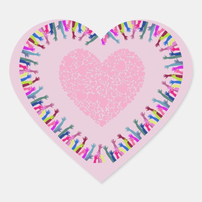 Adesivo Coração Buscando o amor (Frente)