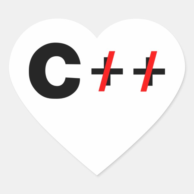 Adesivo Coração C, não C++ (Frente)