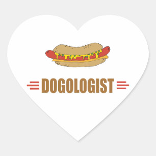 Adesivo Coração Cachorro Engraçado