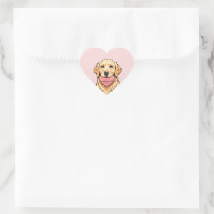 Adesivo Coração Cachorro Fofo com Coração Feliz Dia dos Namorados