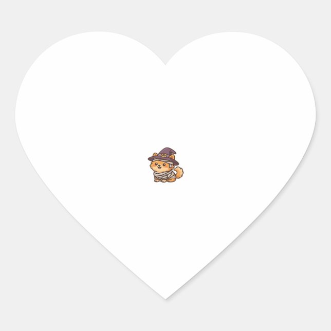 Adesivo Coração Cachorro Grito � Kawaii Halloween Puppy Clássico T (Frente)