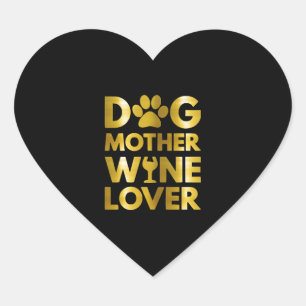 Adesivo Coração Cachorro Mãe Vinho Lover 2021