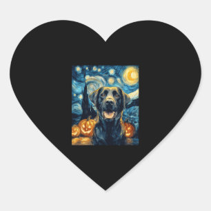 Adesivo Coração Cachorro Negro-Bonito Labrador Cachorro Halloween