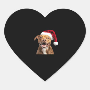 Adesivo Coração Cachorros felizes no Natal Cachorros Engraçados Cl