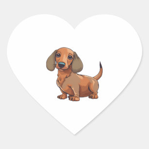Adesivo Coração Cachshund Dog Cute