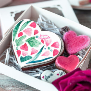 Adesivo Coração Cadeias de Água Rosa