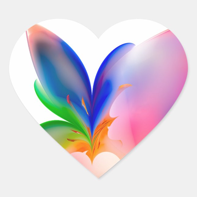 Adesivo Coração Caixa de Presente do Grande Arco (Frente)