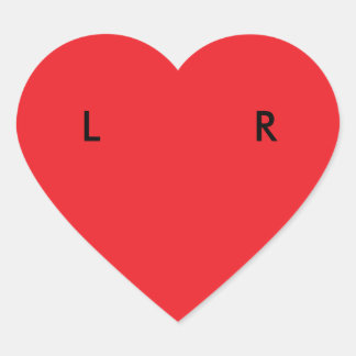 Adesivo Coração Calçados à esquerda/à direita (Coração)