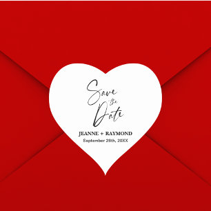 Adesivo Coração Caligrafia Romântica Personalizada para Anúncio de