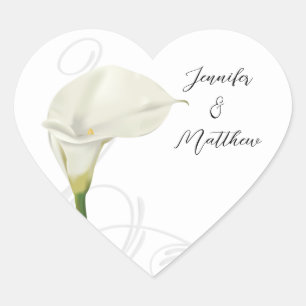 Adesivo Coração Calla Lily Sticker