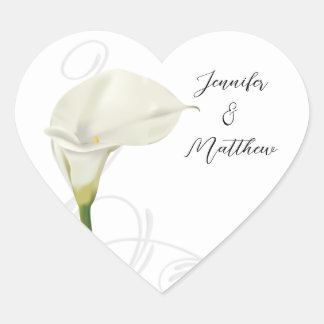 Adesivo Coração Calla Lily Sticker