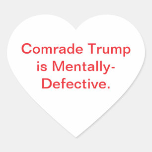 Adesivo Coração Camarada Trump Hankamer Artjunkhaus Defeituoso Côm