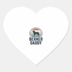 Adesivo Coração Camisa Berner Daddy Vintage Vector Design para Dia