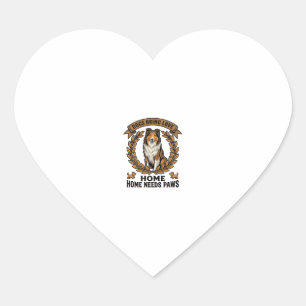Adesivo Coração Camisa de Amor de Cachorro Gravura Vintage Design 