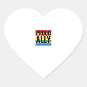 Adesivo Coração Camisa de Apoio ao Orgulho Vintage Proud Ally Desi
