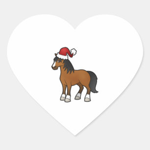 Adesivo Coração Camisa de Cavalo de Natal Incrível