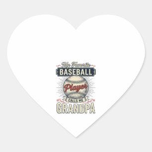 Adesivo Coração Camisa de desenho de gravura vintage Baseball Gran