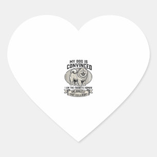 Adesivo Coração Camisa engraçada para amante de cães com Chow C gr