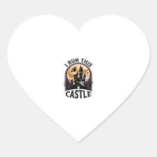 Adesivo Coração Camisa Vintage de Halloween Castelo Assombrado Bru