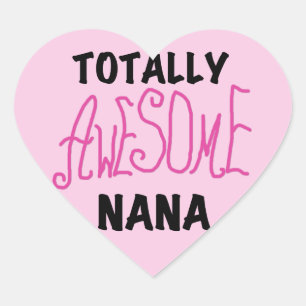 Adesivo Coração Camisas e presentes totalmente incríveis Nana Pink