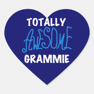 Adesivo Coração Camisetas Azuis Grammie Totalmente Incríveis