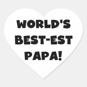 Adesivo Coração Camisetas e presentes de Papa mais aptos do mundo