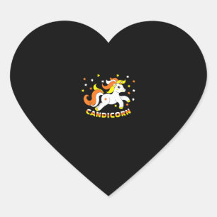 Adesivo Coração Candicorn Unicórnio Fofo Halloween Candy Corn Engr