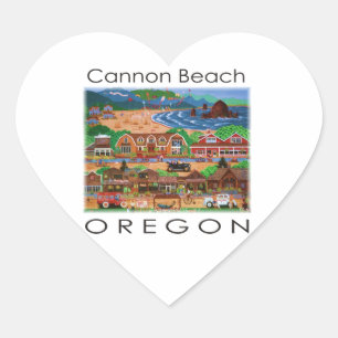 Adesivo Coração Cannon Beach ~ Oregon