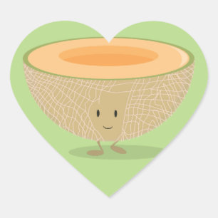 Adesivo Coração Cantaloupe de sorriso