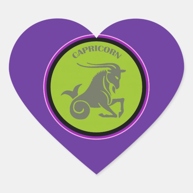 Adesivo Coração Capricorn Heart Sticker (Frente)