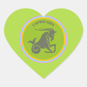 Adesivo Coração Capricorn Heart Sticker