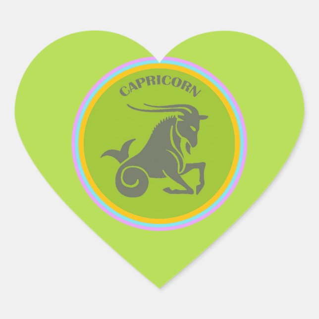 Adesivo Coração Capricorn Heart Sticker (Frente)