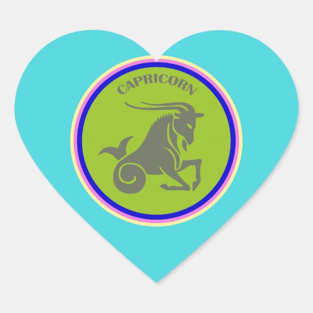 Adesivo Coração Capricorn Heart Sticker (Frente)