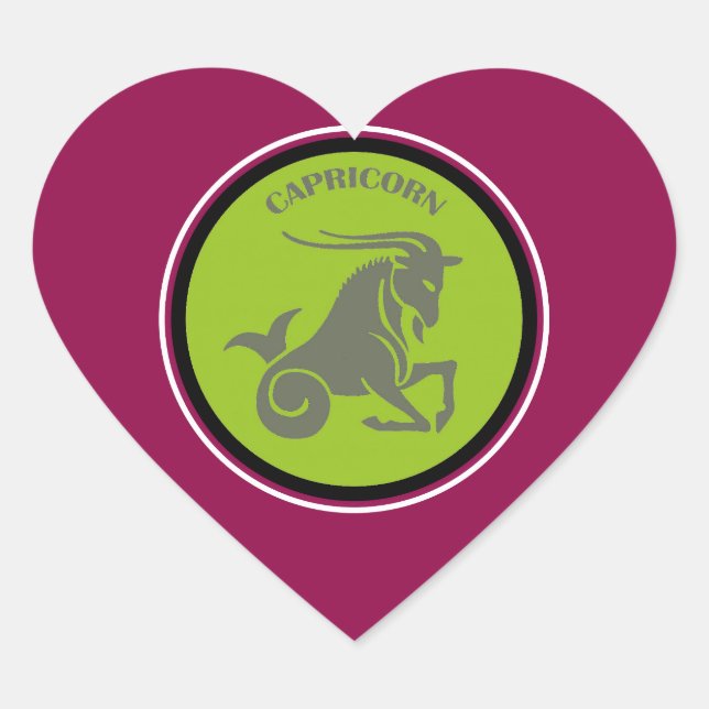 Adesivo Coração Capricorn Heart Sticker (Frente)