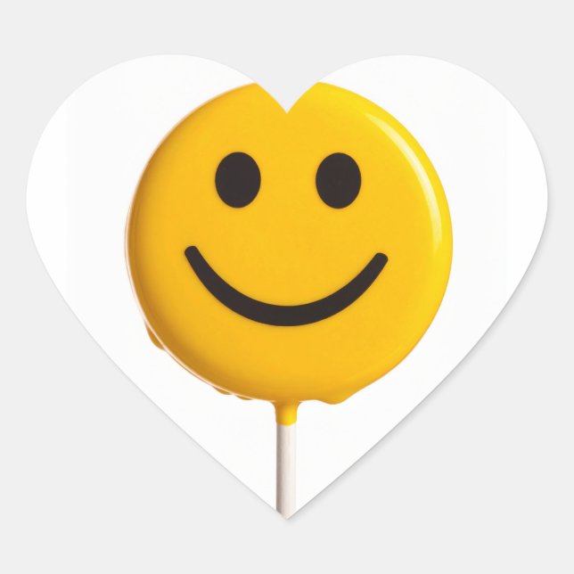 Adesivo Coração carinha sorridente (Frente)